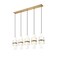 Z-Lite Cayden Linear Chandelier, 5-Light, 4.75in W x 42in L x 16.75in H, Modern Gold/Clear, Etched Opal 1946P-5L-MGLD - alternate 4